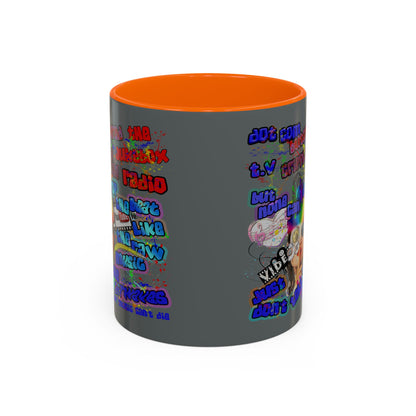 drop the beat - Accent Mug (dark grey)
