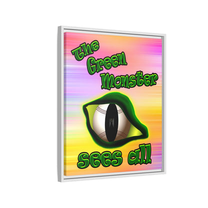 green monster - framed canvas art (color blur)