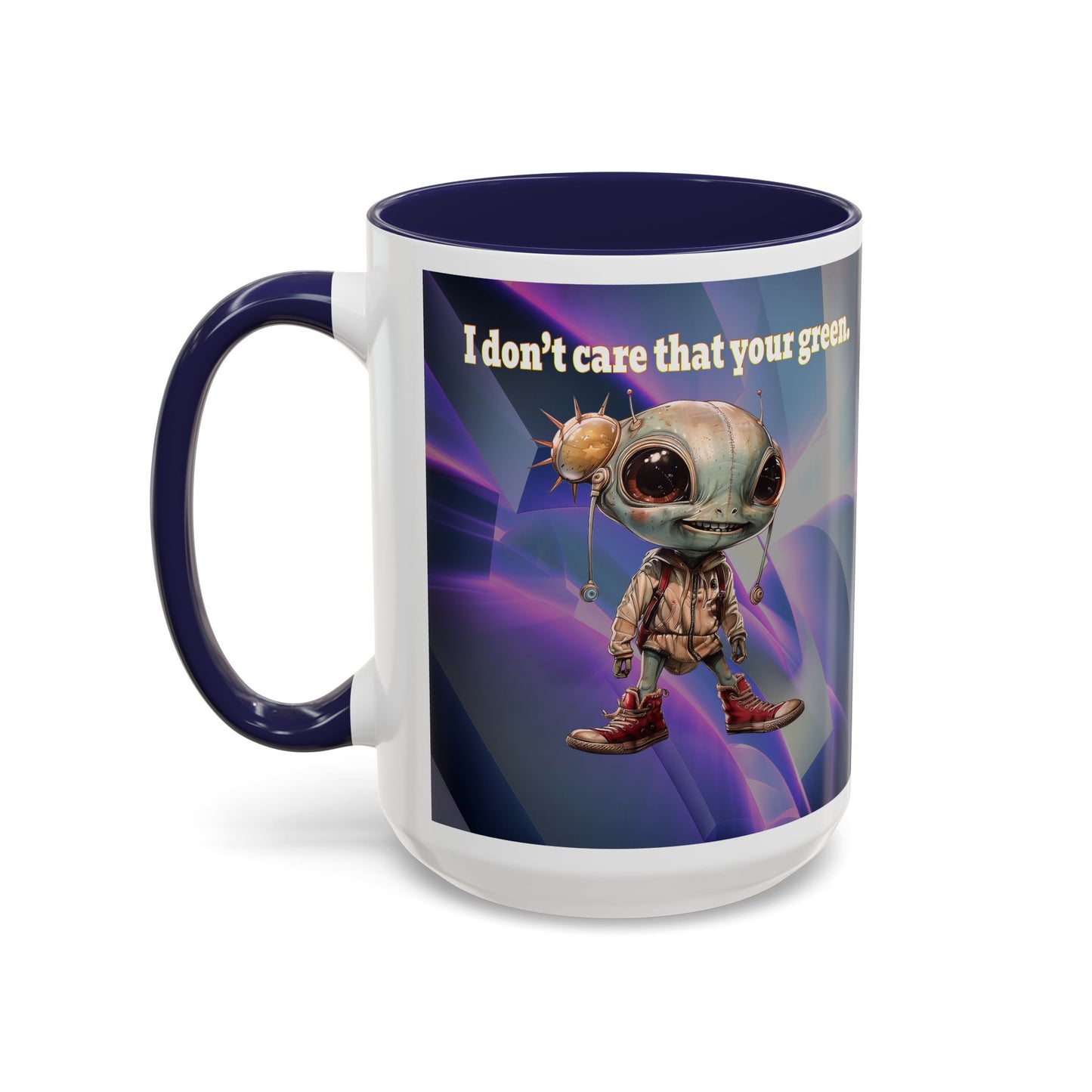 I don't care that your grey - Accent Mug (grey-pink wave)