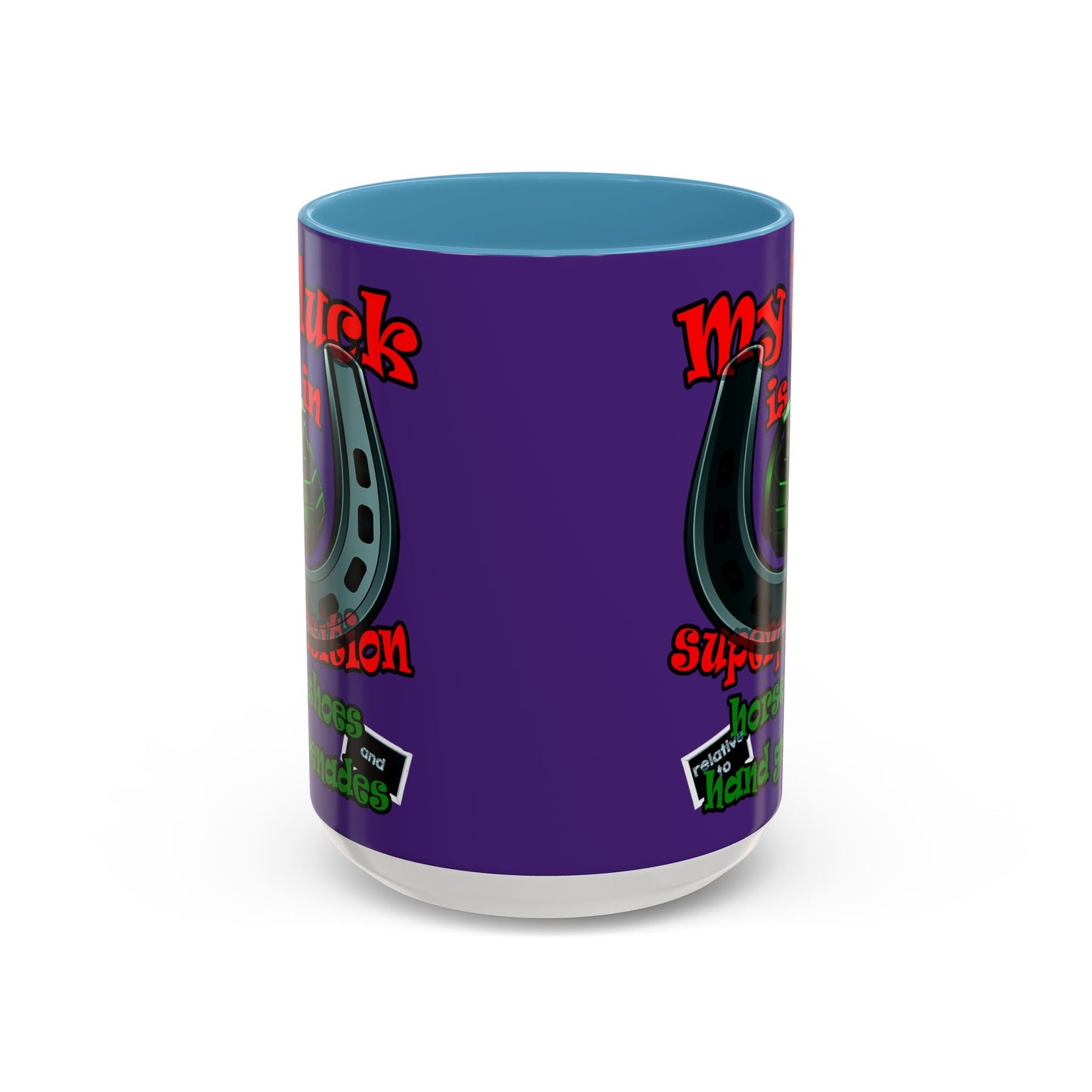 my luck - Accent Mug (purple)