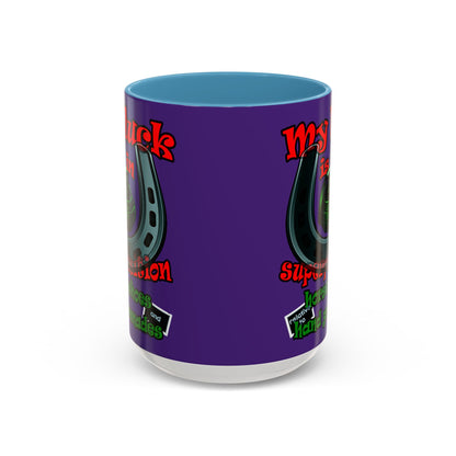 my luck - Accent Mug (purple)