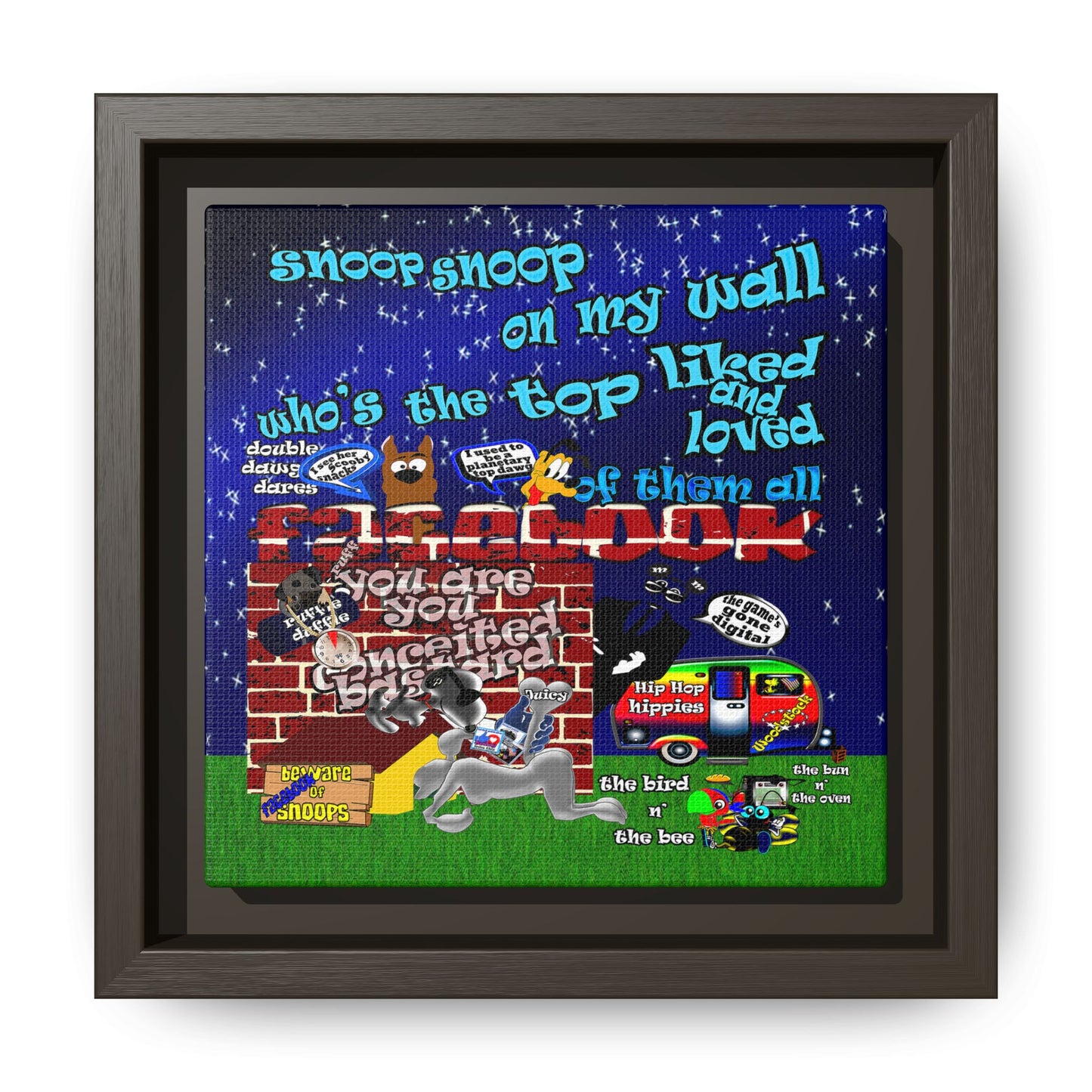 snoops - framed canvas art