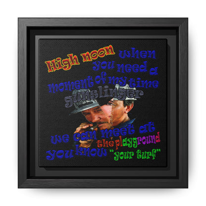 high noon - framed canvas art (black)