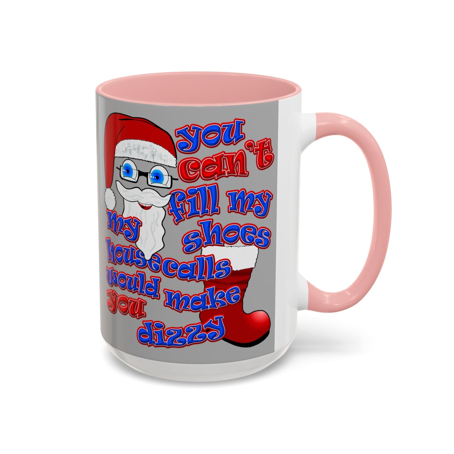 santa's shoes - Accent Mug (light grey)