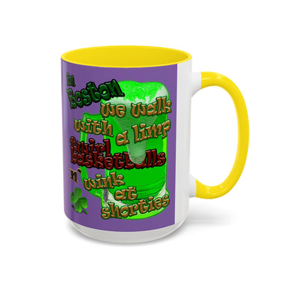 celtics logo - Accent Mug (light purple)