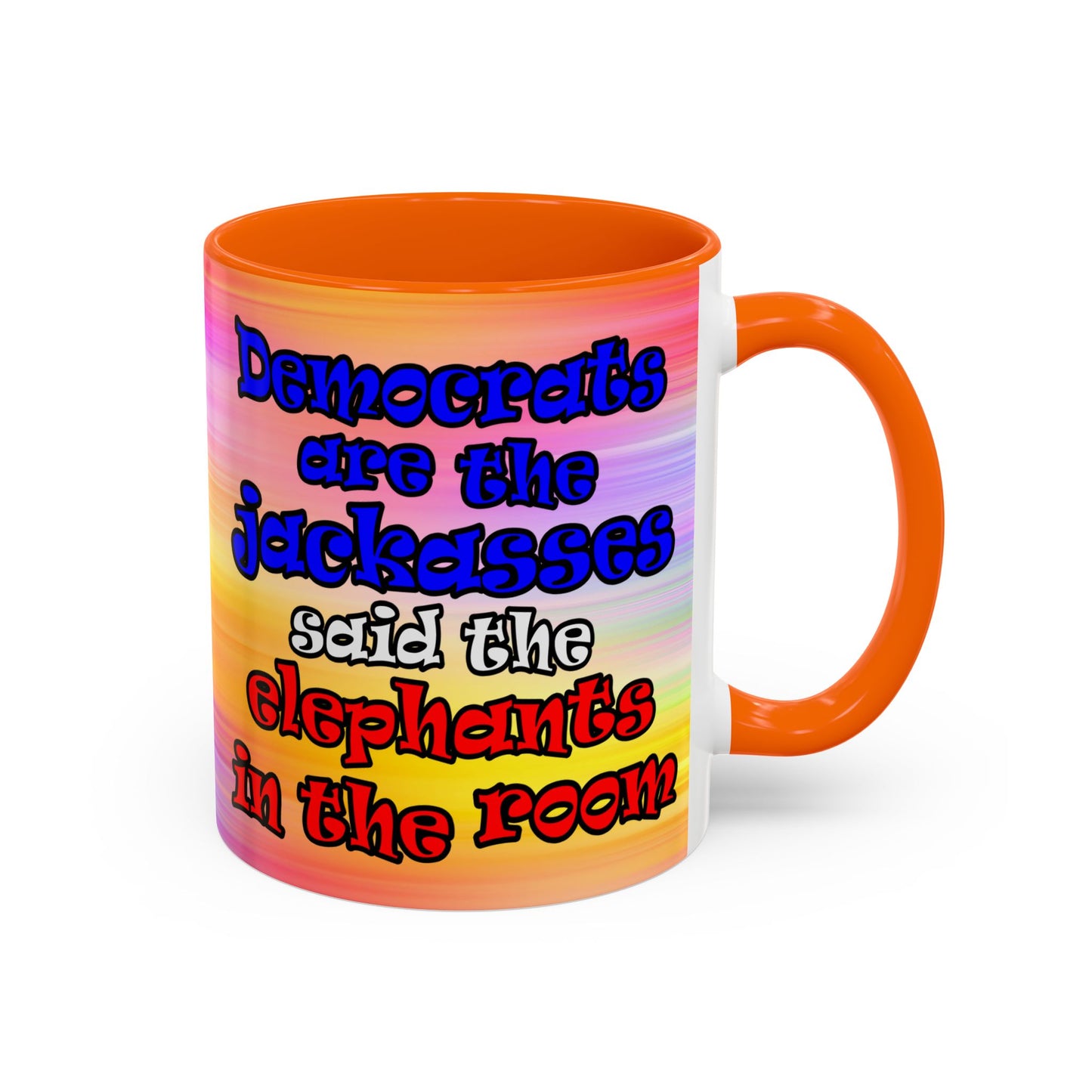 donkeys and elephants - Accent Mug (color blur)