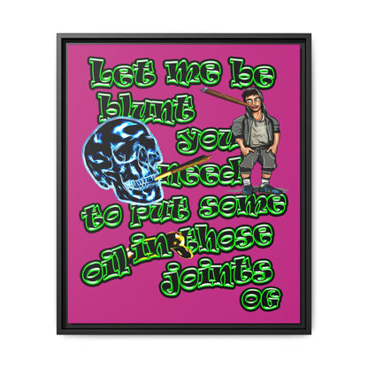 og - framed canvas art (pink)