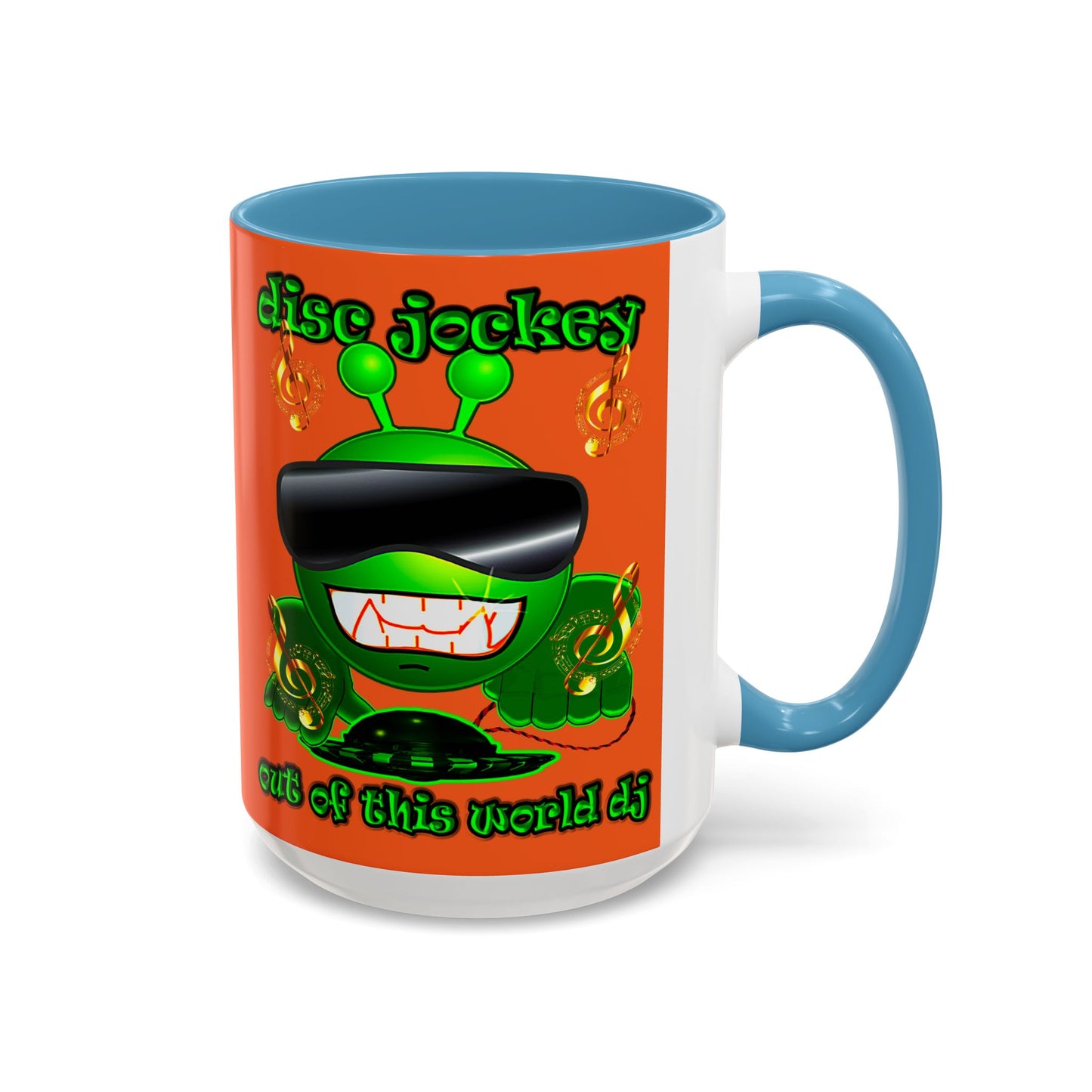 disc jockey - Accent Mug (orange)