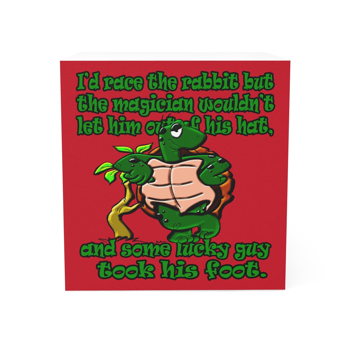 turtle race - note cube (dark red)