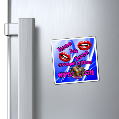 hoes b4 bros - Magnets - (blue-white wave)