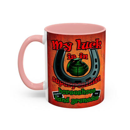 my luck - Accent Mug (burnt orange)