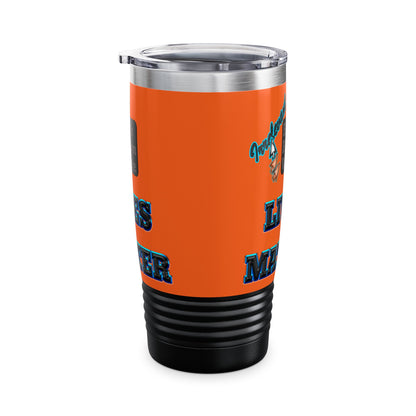 irrelevant - Ringneck Tumbler, 20oz (orange)