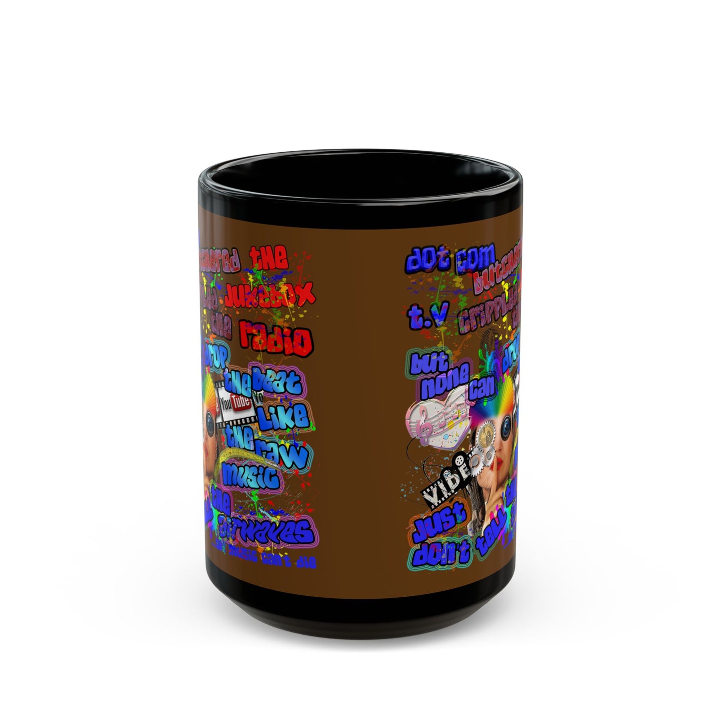drop the beat - Black Mug (brown)