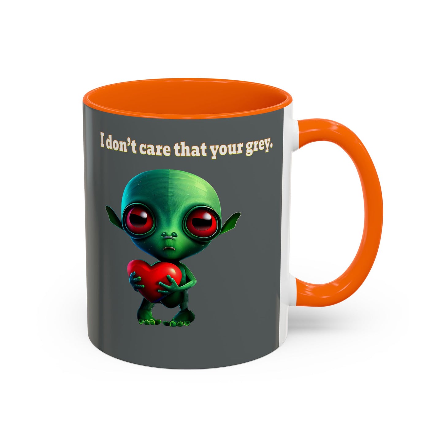 I don't care that your grey - Accent Mug (dark grey)