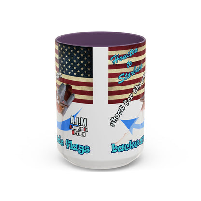 shoot for the stars - Accent Mug (white)