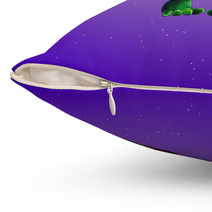 I don't care that your grey - Spun Polyester Square Pillow - (purple-pink wave)