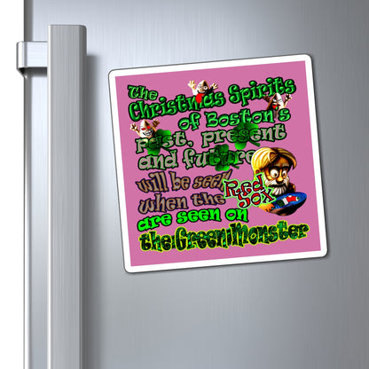 christmas spirits of boston - Magnets - (light pink)
