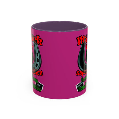 my luck - Accent Mug (pink)