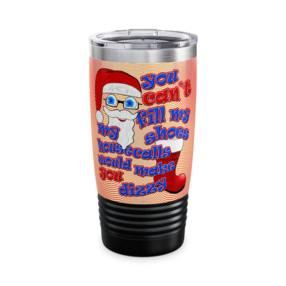 santa's shoes - Ringneck Tumbler, 20oz (yellow-orange wave)
