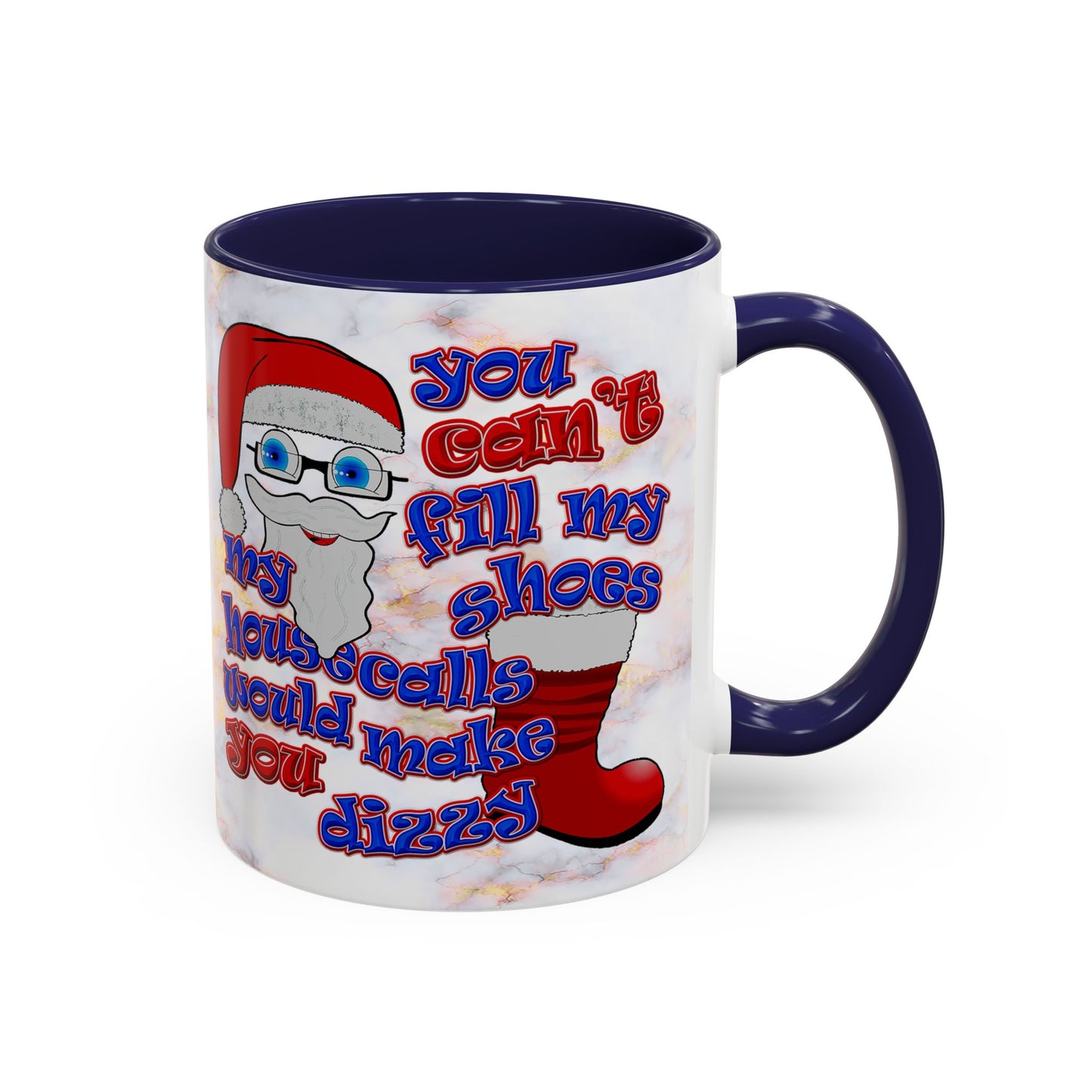 santa's shoes - Accent Mug (white marble)