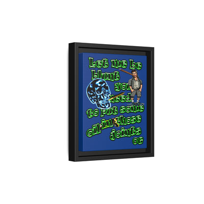 og - framed canvas art (dark blue)