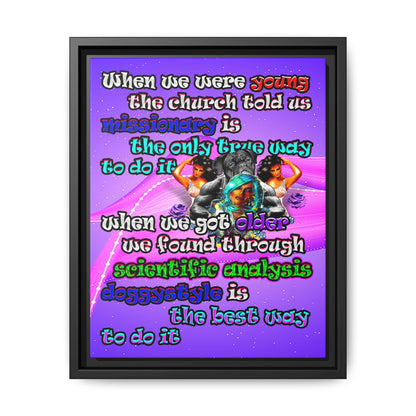 doggystyle - framed canvas art (purple-pink wave)