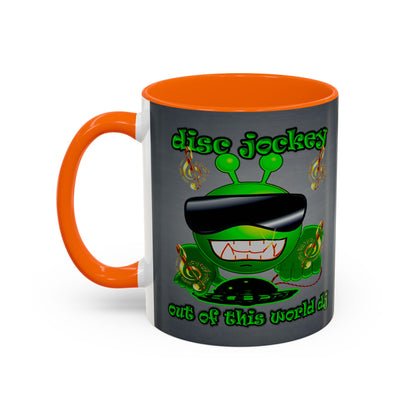 disc jockey - Accent Mug (grey-light grey)
