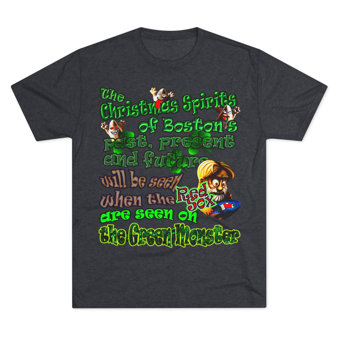 christmas spirits of boston - Unisex Tri-Blend Crew Tee