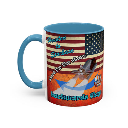 shoot for the stars - Accent Mug (burnt orange)