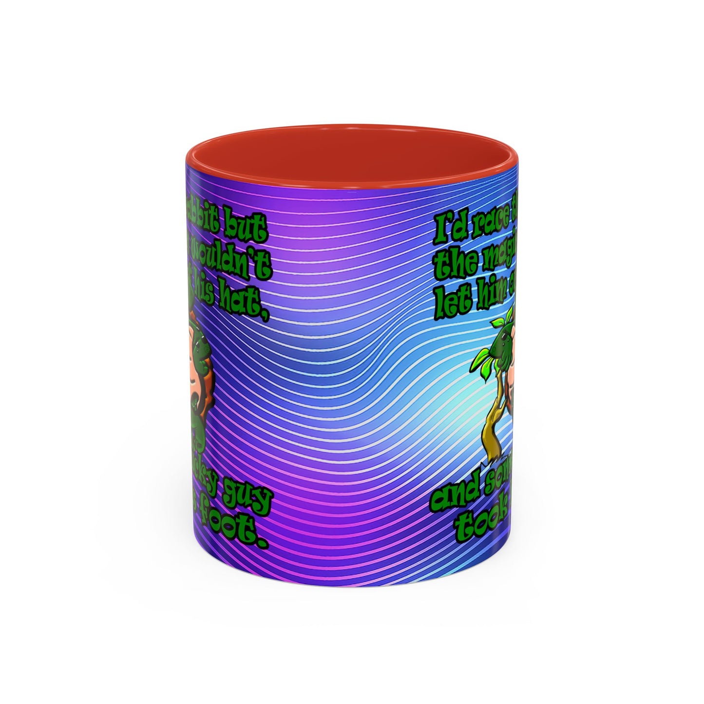 turtle race - Accent Mug (purple wave)