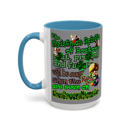 christmas spirits of boston - Accent Mug (grey)