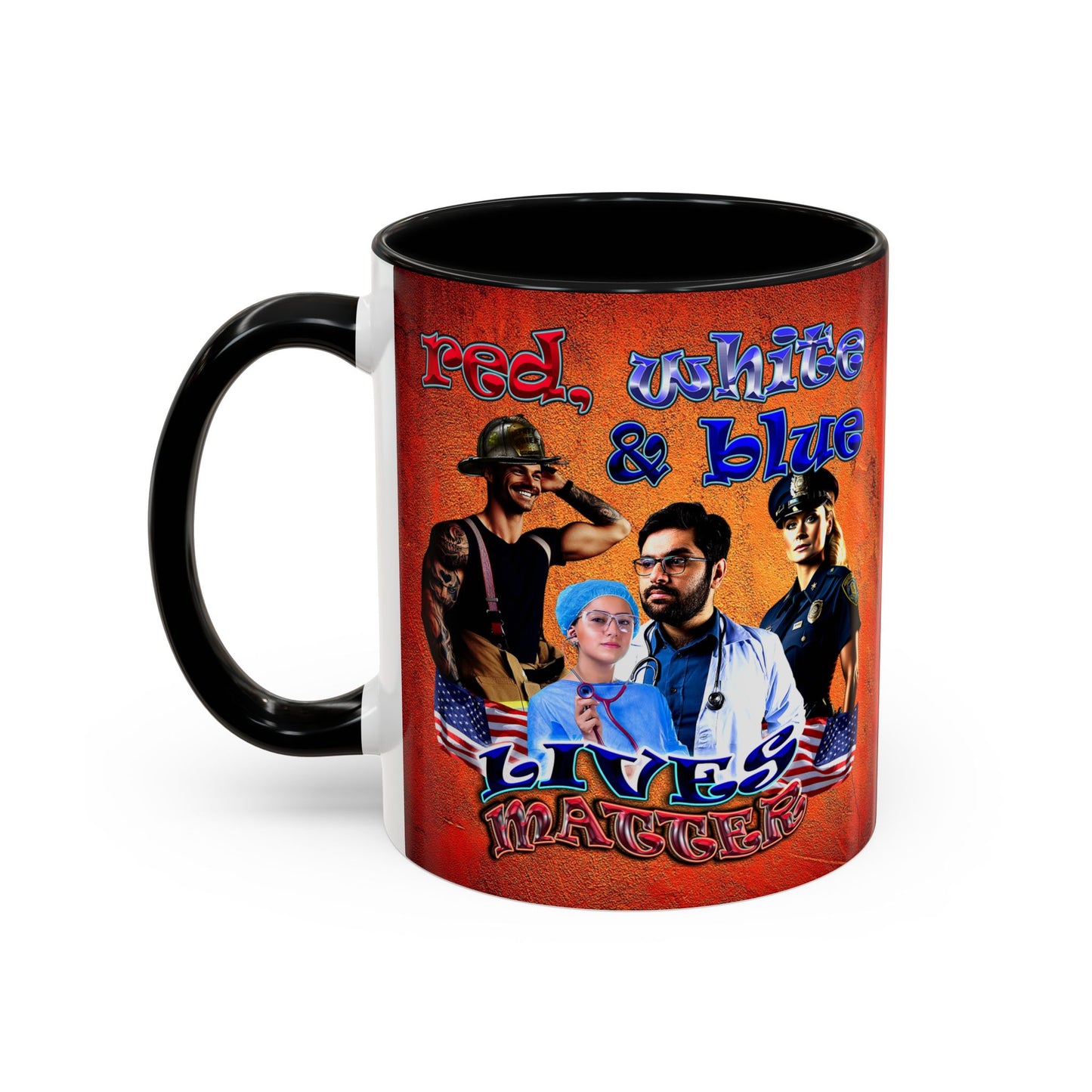 rw&b lives matter - Accent Mug (burnt orange)
