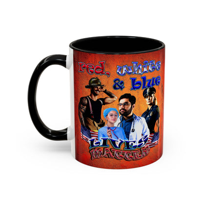 rw&b lives matter - Accent Mug (burnt orange)