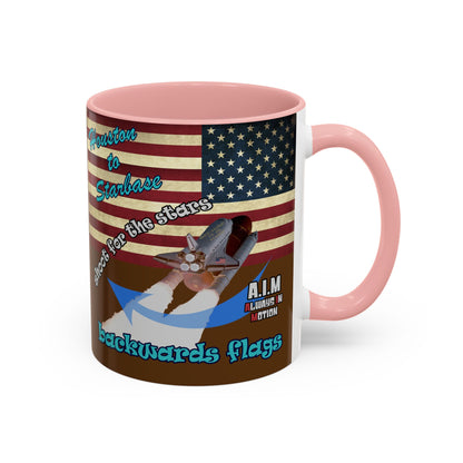 shoot for the stars - Accent Mug (brown)