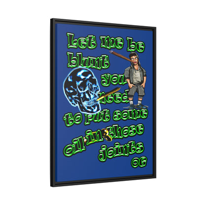 og - framed canvas art (dark blue)