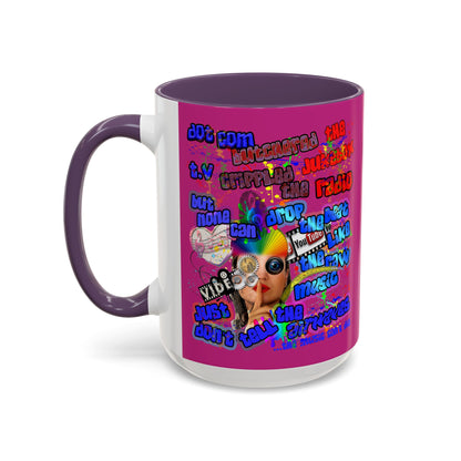 drop the beat - Accent Mug (pink)