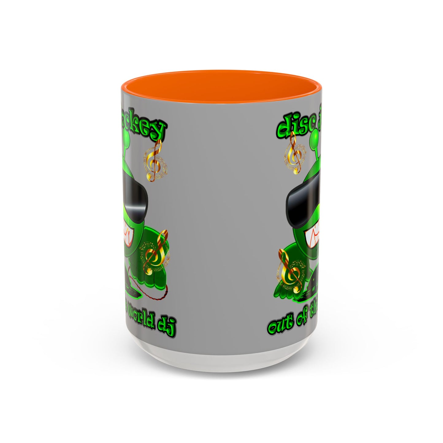 disc jockey - Accent Mug (light grey)