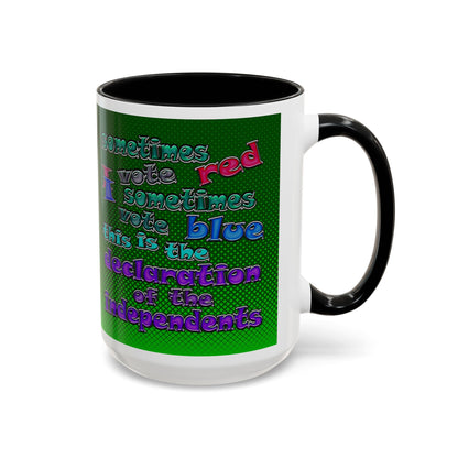 declaration of the independents - Accent Mug (logo green)