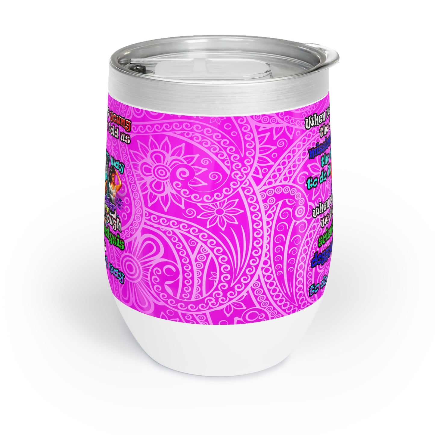 doggystyle - Chill Wine Tumbler (pink swirl)