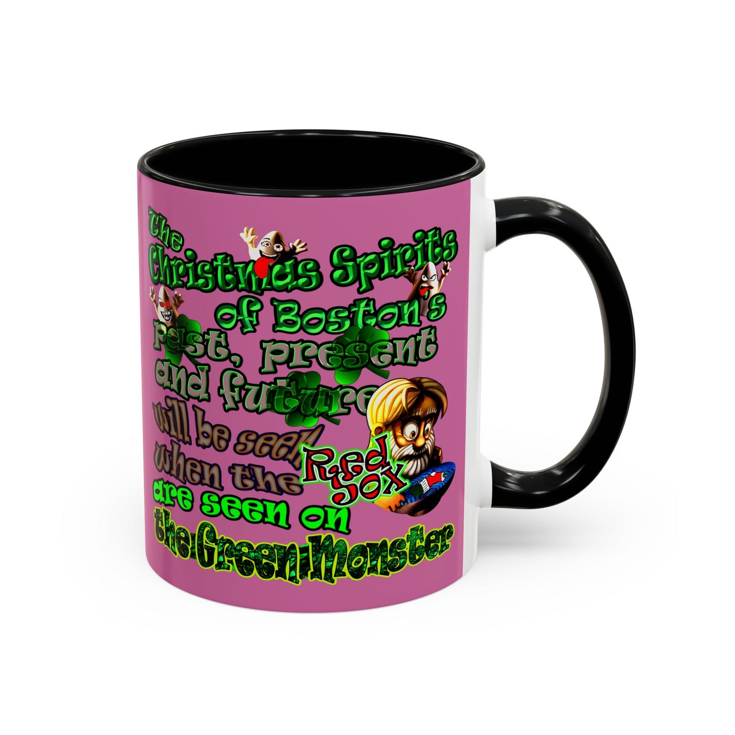 christmas spirits of boston - Accent Mug (light pink)