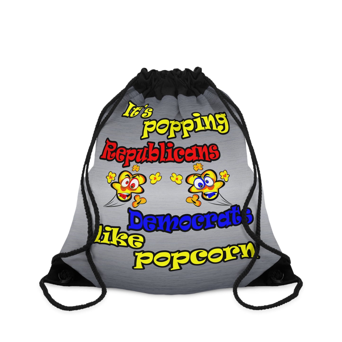 popping like popcorn - Drawstring Bag (brushed nickel)