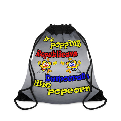popping like popcorn - Drawstring Bag (brushed nickel)