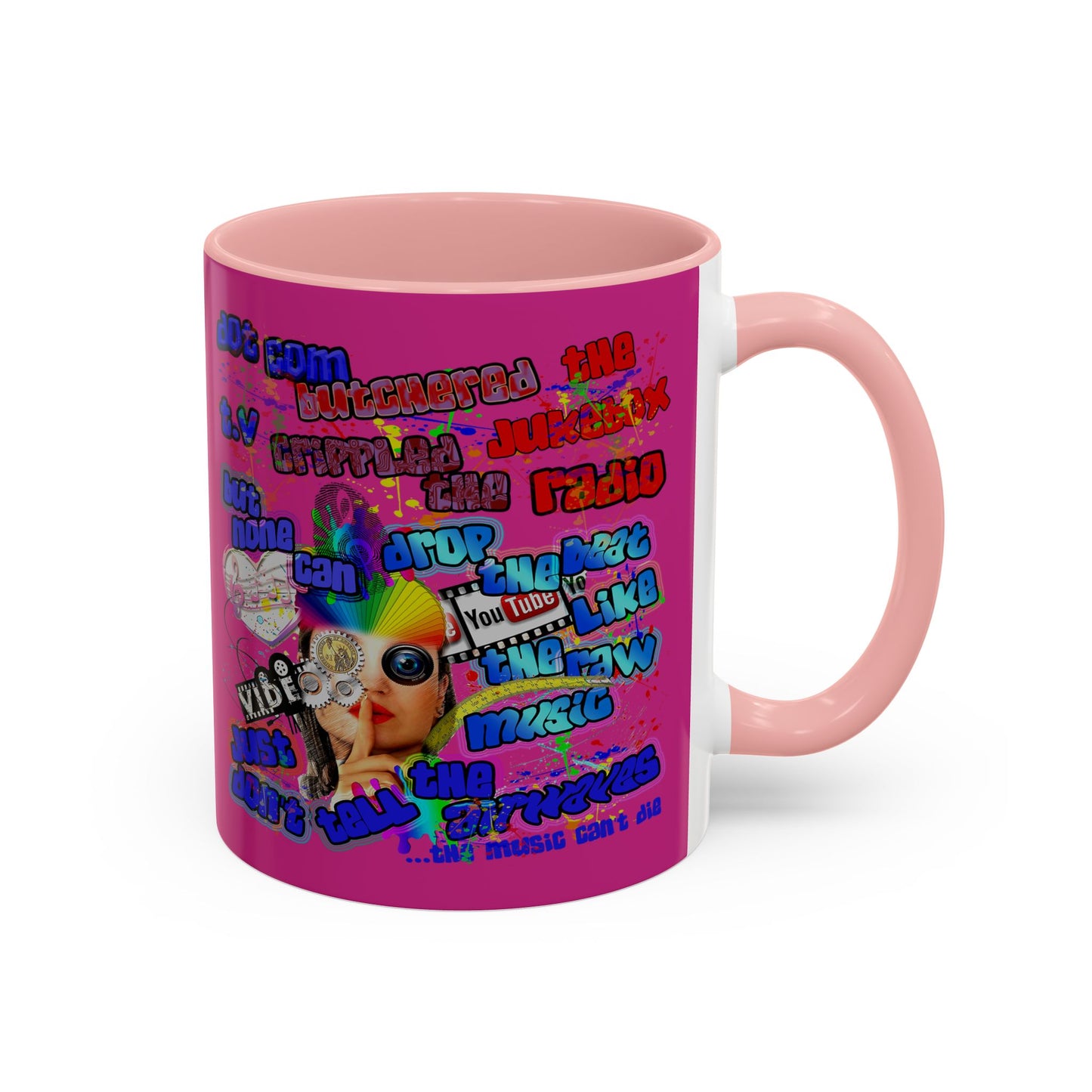 drop the beat - Accent Mug (pink)