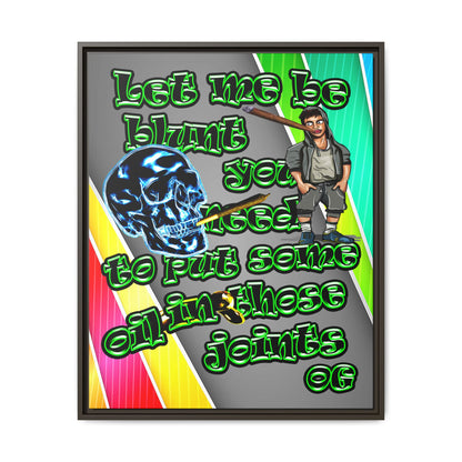 og - framed canvas art (rainbow split)
