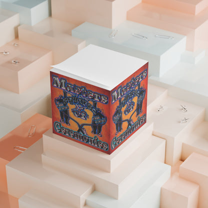em cee squared - note cube (burnt orange)