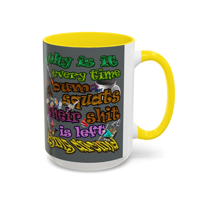 the bum's shit - Accent Mug (dark grey)