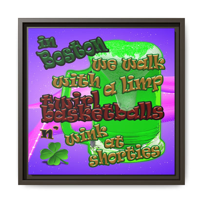 celtics logo - framed canvas art (purple-pink wave)