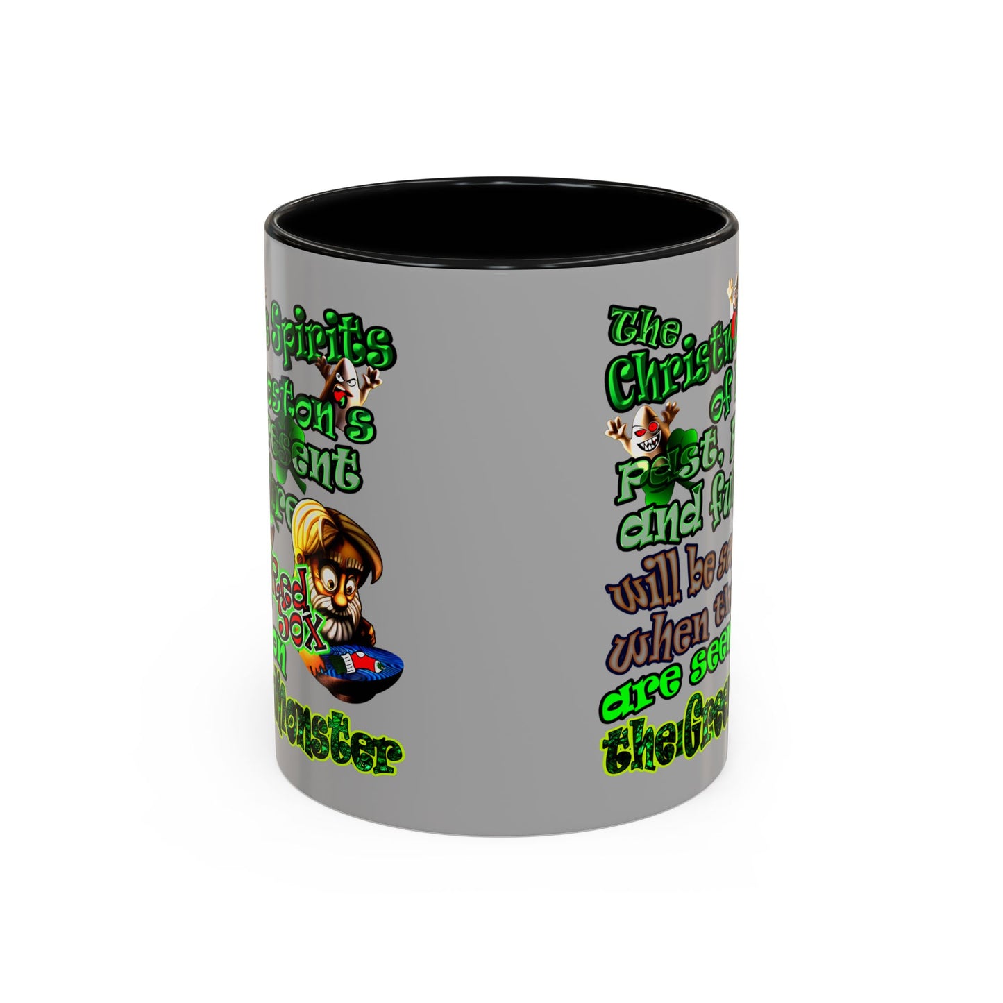 christmas spirits of boston - Accent Mug (light grey)