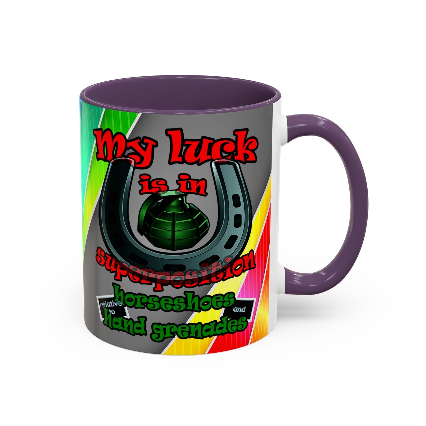 my luck - Accent Mug (rainbow split)