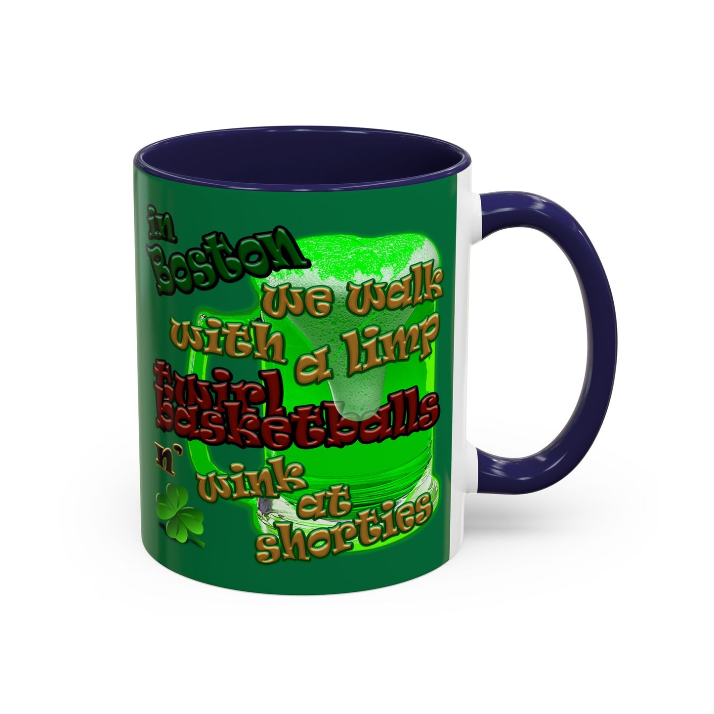 celtics logo - Accent Mug (dark green)